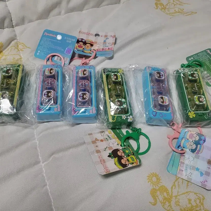 [BUNJANG] Monchhichi 3-Hole Keyring Keycap Set / 몬치치 3구 키링키캡