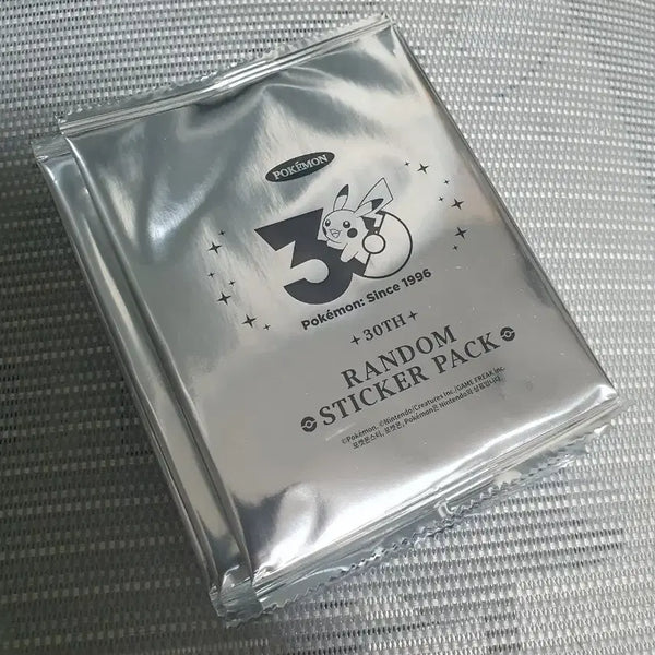 [BUNJANG] Pokemon 30th Anniversary Logo Sticker 10 Pack (Sealed) / 포켓몬 30주년 스티커 미개봉 10팩