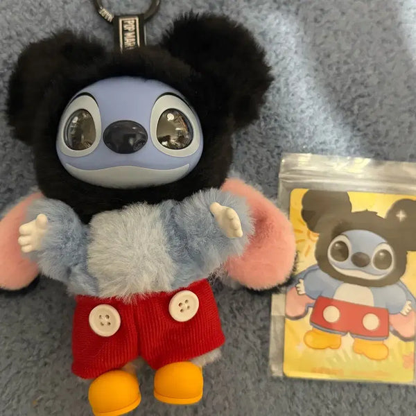 [BUNJANG] Pop Mart Stitch Mickey Mouse Plush Keychain / 팝마트 정품 스티치 미키마우스 인형키링