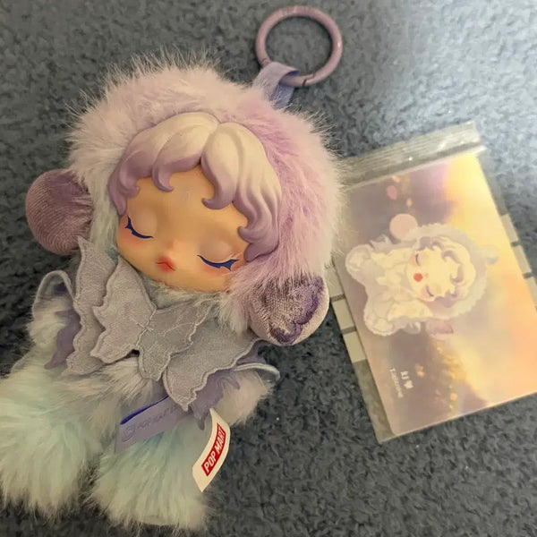[BUNJANG] Pop Mart Skull Panda Plush Keychain (Plush + Card) / 팝마트 정품 스컬판다 인형키링