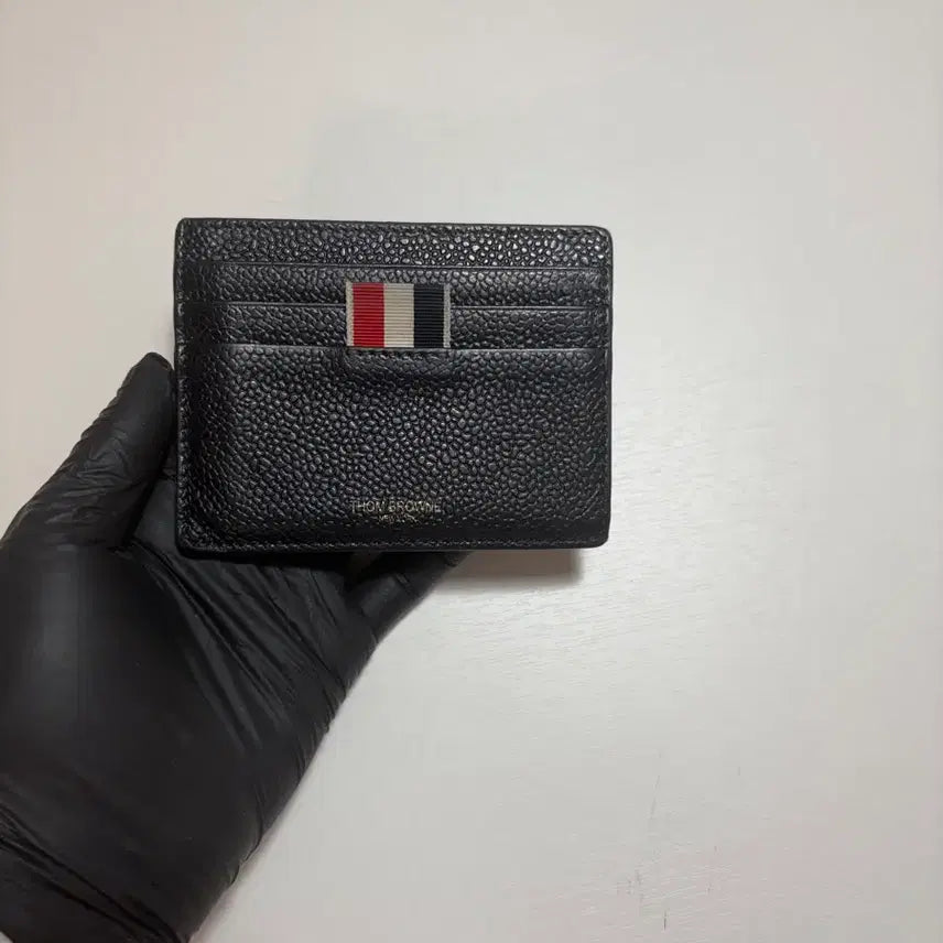 [BUNJANG] Thom Browne Card Holder Black Leather / 정품 톰브라운 카드지갑 블랙