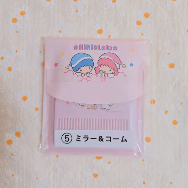 [BUNJANG] Kiki & Lala Little Twin Stars Pouch, Mirror, and Comb Set / 키키라라 리틀트윈스타 파우치 거울 빗세트 키키라라쿠지
