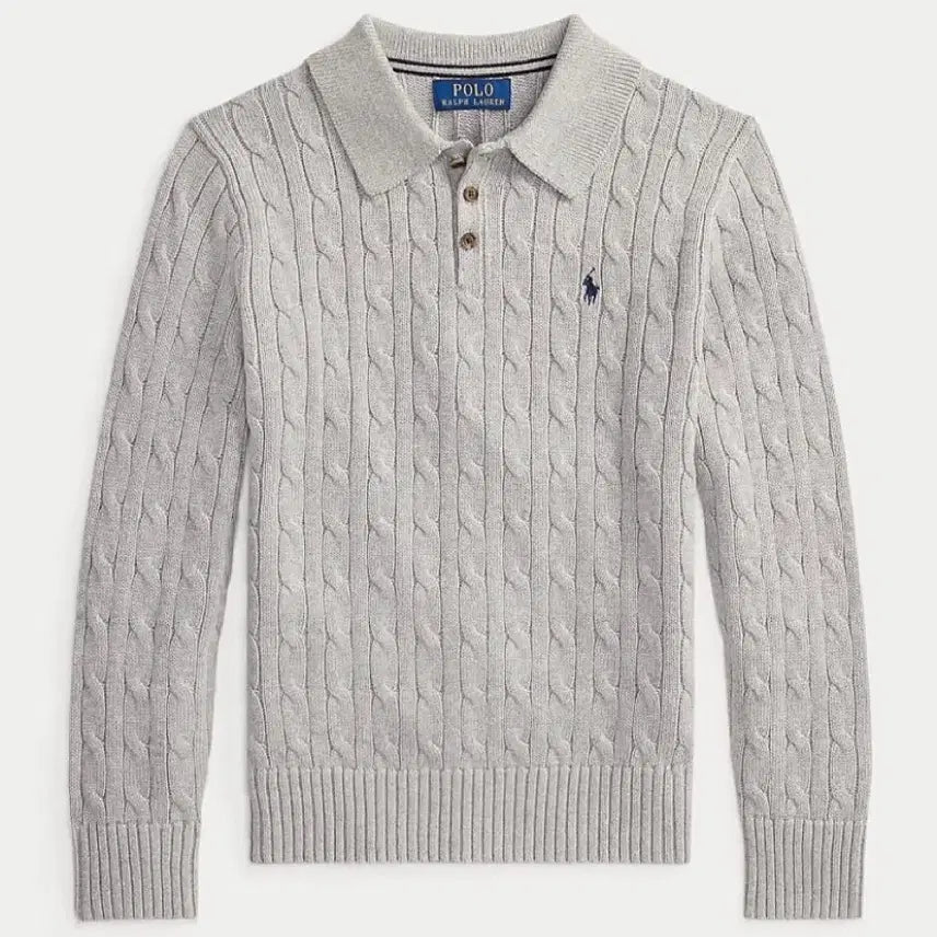 [BUNJANG] Polo Ralph Lauren Boys Cable Knit Polo Sweater / 새상품) 폴로 랄프로렌 보이즈 케이블 카라니트