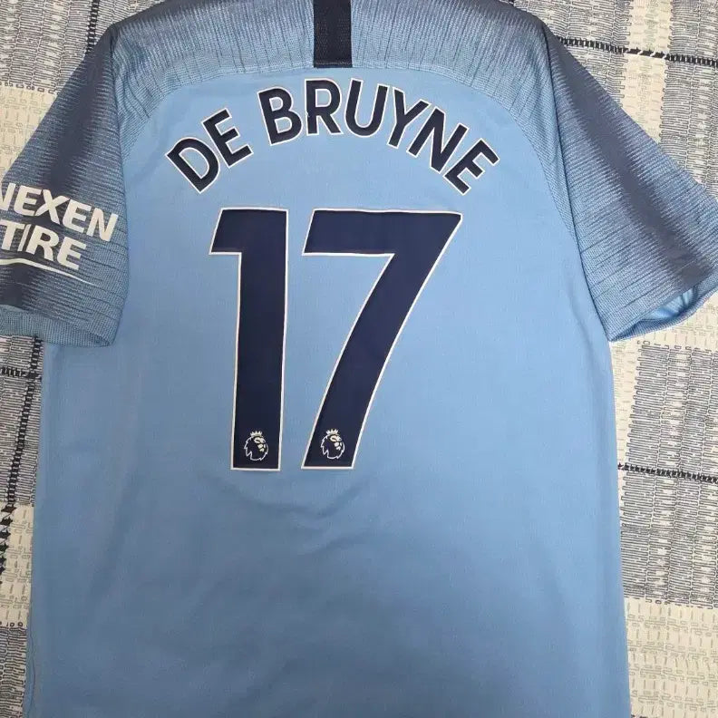 [BUNJANG] Manchester City 2018-2019 Home Short Sleeve Jersey #17 Kevin De Bruyne / 18-19 맨체스터 시티 홈 반팔 N0.17 케빈 데브라이너