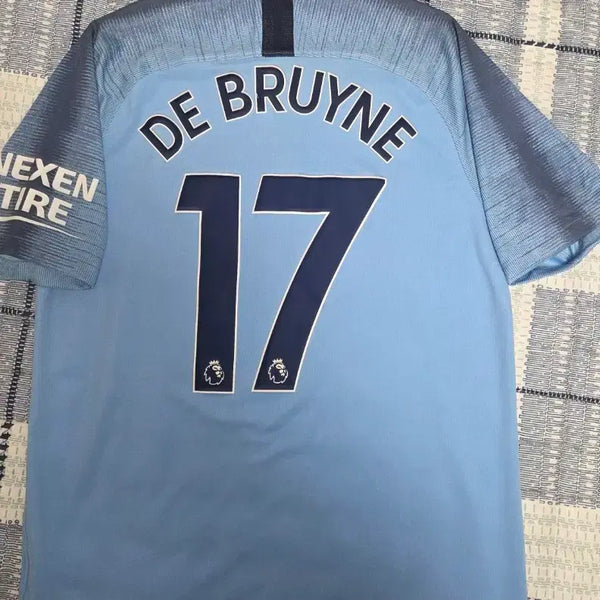 [BUNJANG] Manchester City 2018-2019 Home Short Sleeve Jersey #17 Kevin De Bruyne / 18-19 맨체스터 시티 홈 반팔 N0.17 케빈 데브라이너