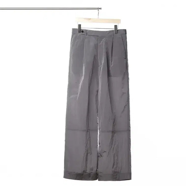 [BUNJANG] YEARSAGO Charcoal Highrise Waist Nylon Pants L / 이얼즈어고 CHARCOAL HIGHRISE WAIST NYLON PANTS L size