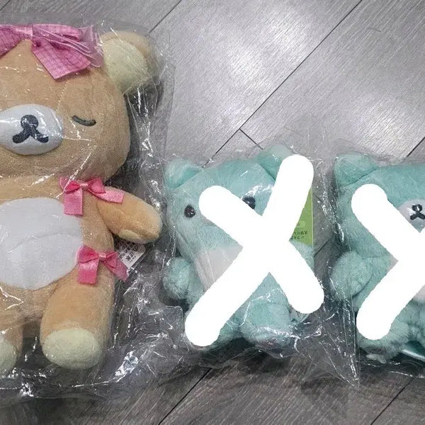 [BUNJANG] San-X Rilakkuma Wink Ribbon Plush Doll / 산엑스 메이크업 시리즈 리락쿠마 윙크 리본 인형