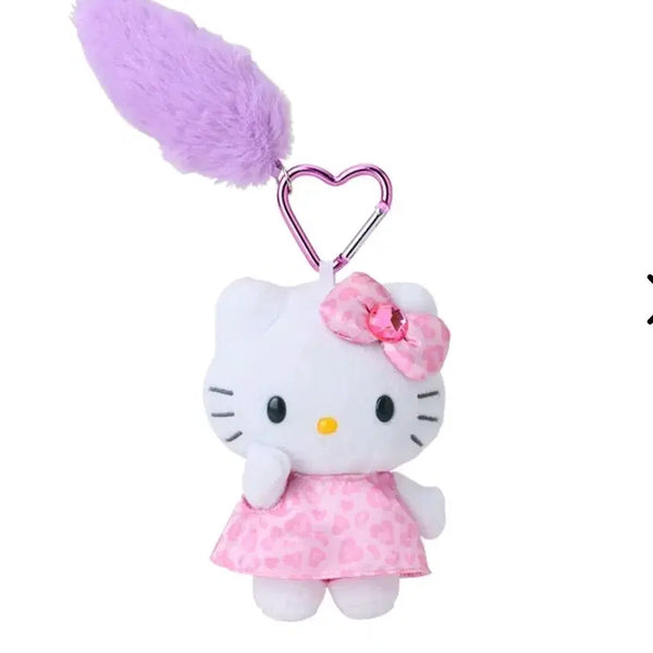 [BUNJANG] Hello Kitty Gogo Girl Gal Kitty Mascot Doll Keyring / 헬로키티 고고걸 갸루키티 마스코트 인형 키링 호피 핑크