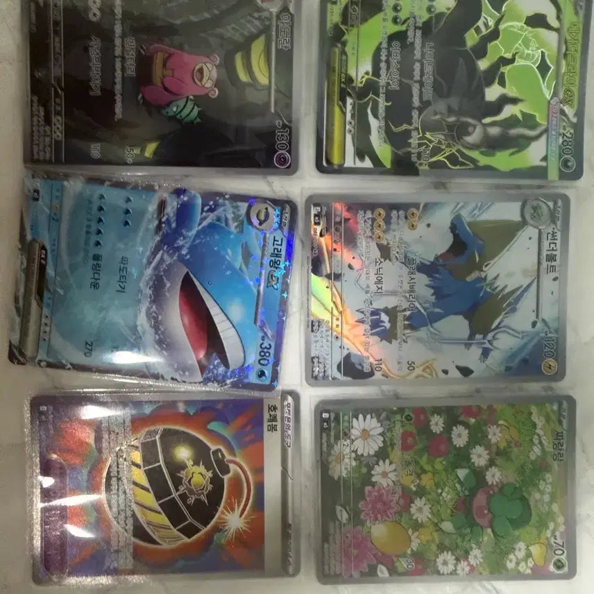 [BUNJANG] Abyss Eye Pokemon Card Set (Mega Darkrai EX SR, Thunderbolt, Charjabug, Slowbro, Wailord EX RR, Houen Spring SR) / 어비스아이 포켓몬카드