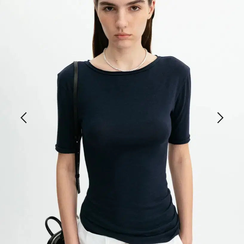 [BUNJANG] Orr Boatneck Short-Sleeve T-Shirt / 오르 orr 보트넥 반팔티셔츠