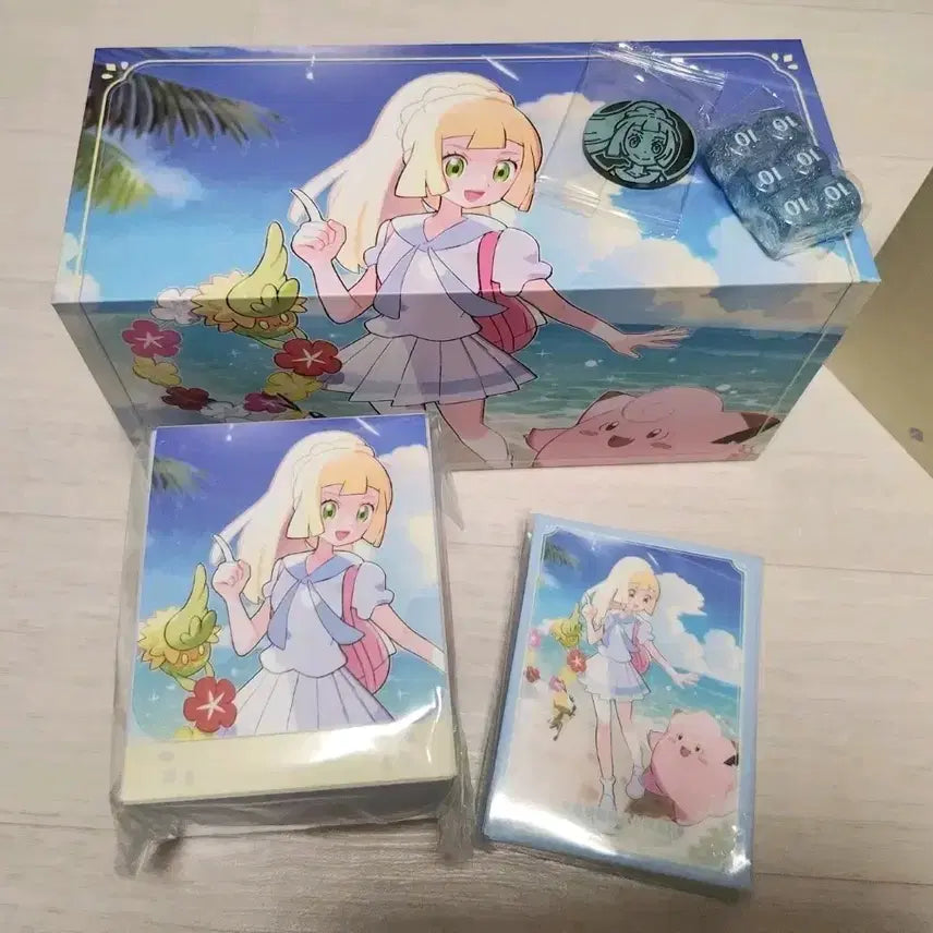 [BUNJANG] Pokemon TCG Lillie's Battle Box Card Sleeves Deck Case Damage Counter Coin Set / 예약) 포켓몬스터 포켓몬카드 릴리에 배틀박스 카드실드 슬리브 덱케이스 데미지카운터 코인