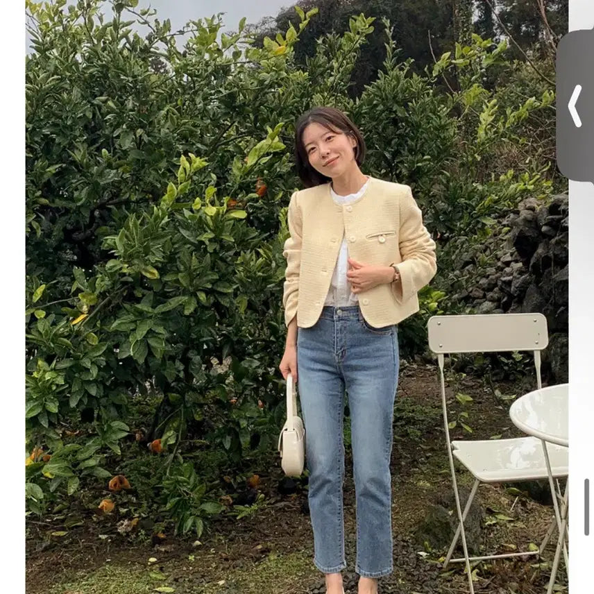 [BUNJANG] Slowlist Cropped Straight Leg Denim Pants / 슬로우리스트 키작녀 9부 일자 데님 팬츠