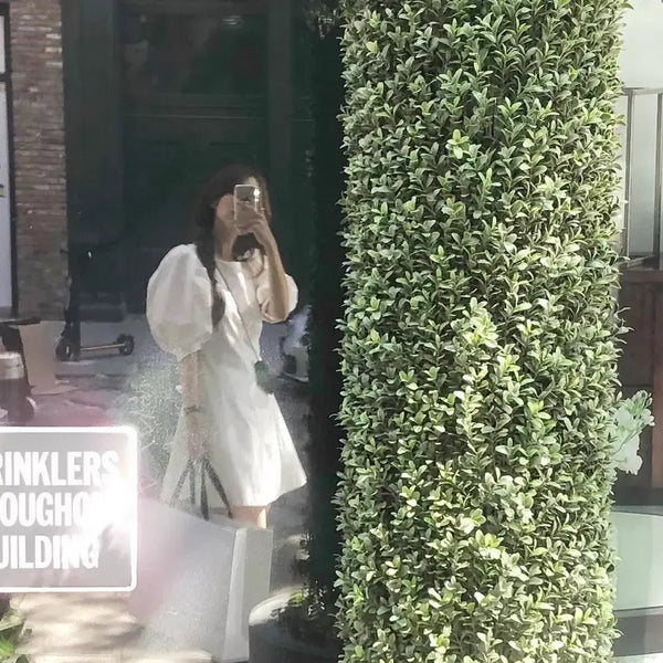 [BUNJANG] Archive J2U White One-Piece Dress / [ 아카이브 제이투유 ] 화이트 원핏 드레스