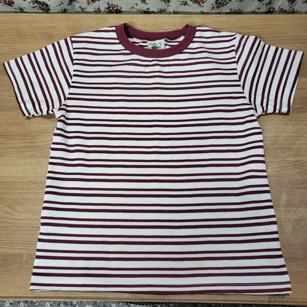 [BUNJANG] Lacoste Authentic Retro Vintage Striped T-Shirt / 라코스테 정품 레트로 빈티지 스트라이프 티셔츠