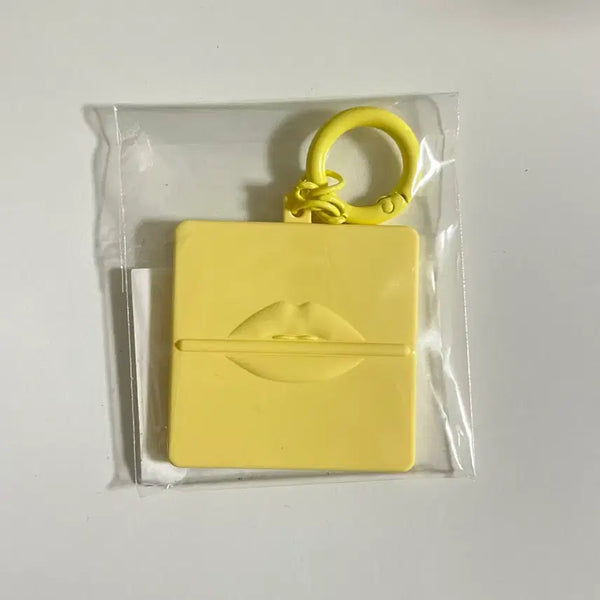[BUNJANG] Make Up For Ever Yellow Square Mirror Keyring / 메이크업포에버 옐로우 사각 거울 키링