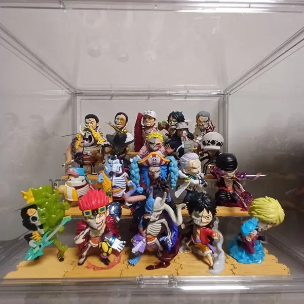 [BUNJANG] Mighty Jacks One Piece Figure Bundle Set with Display Case and Stairs / 마이티잭스 원피스 일괄(장식장,계단 포함)
