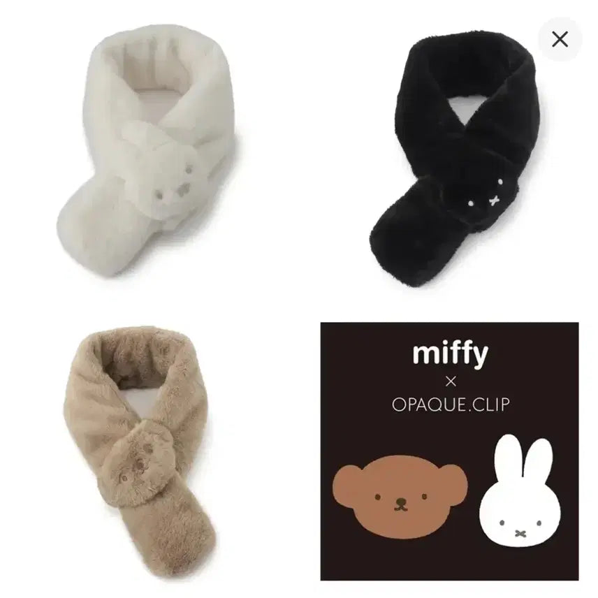 [BUNJANG] OPAQUE.CLIP Miffy Faux Fur Scarf / 미피 퍼 머플러 목도리 OPAQUE.CLIP 23FW