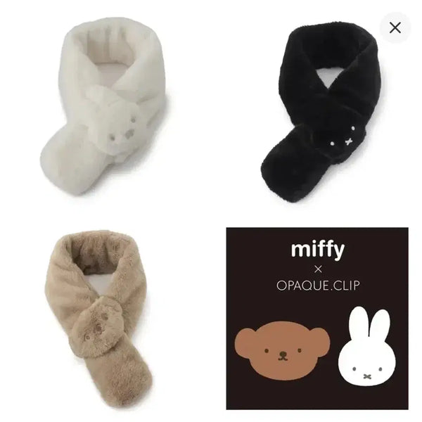 [BUNJANG] OPAQUE.CLIP Miffy Faux Fur Scarf / 미피 퍼 머플러 목도리 OPAQUE.CLIP 23FW