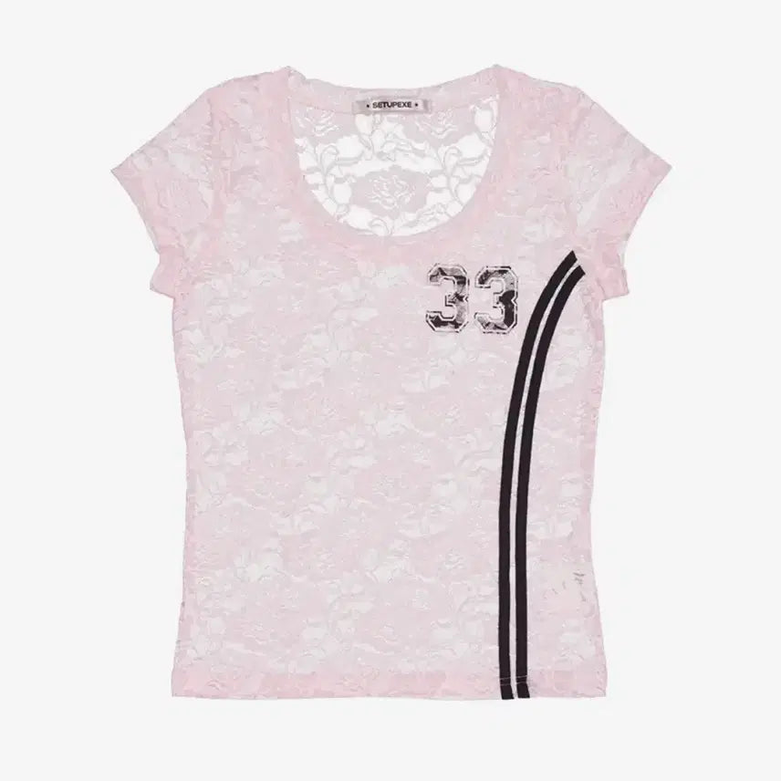 [BUNJANG] SET UP EX 33 Lace Top Baby Pink / [새상품] 셋업이엑스이 33 LACE TOP BABY PINK