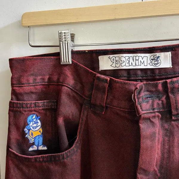 [BUNJANG] Polar Skate Co. 93 Denim Jeans Burgundy / 폴라스케이트 93 청바지 28x30