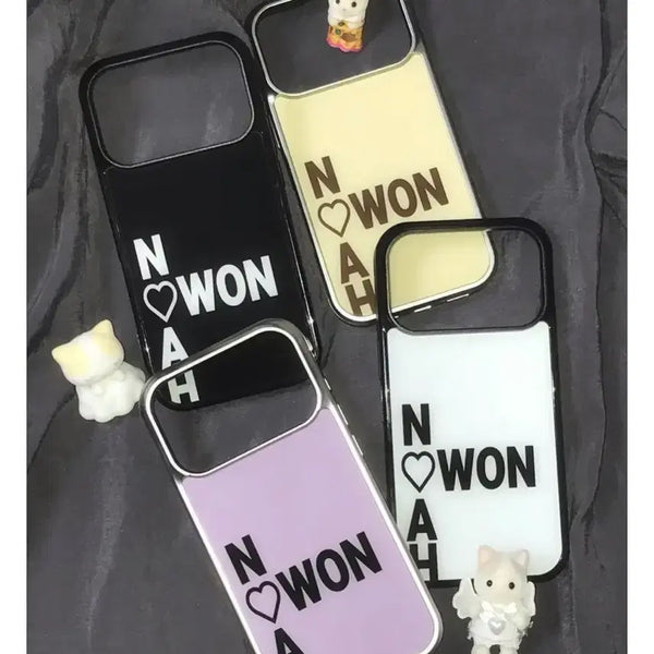 [BUNJANG] YounWoon + Noah iPhone 17 Phone Case Yellow Silver Bumper / 영원 + 노아 폰케이스 연노랑 실버범퍼 (기본) 아이폰17