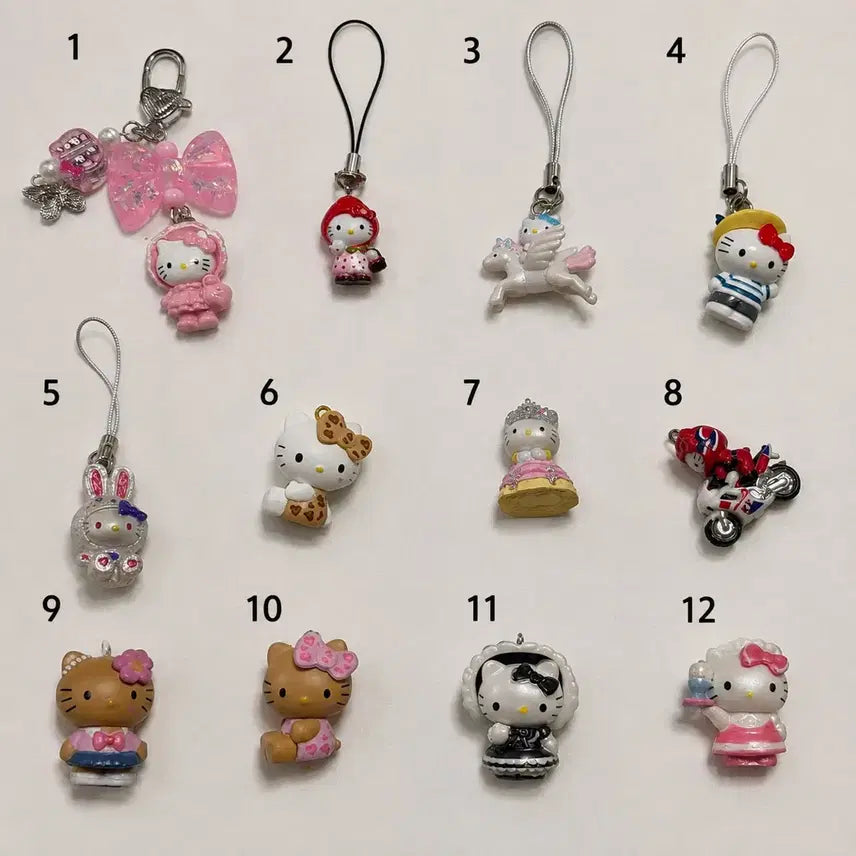 [BUNJANG] Hello Kitty Keyring Set (12 Types) / 헬로키티 키링 12종