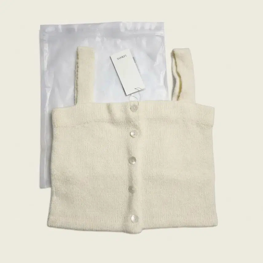 [BUNJANG] LEBANE Knit Button Sleeveless Ivory / (새상품) LEBANE 니트 버튼 나시 아이보리