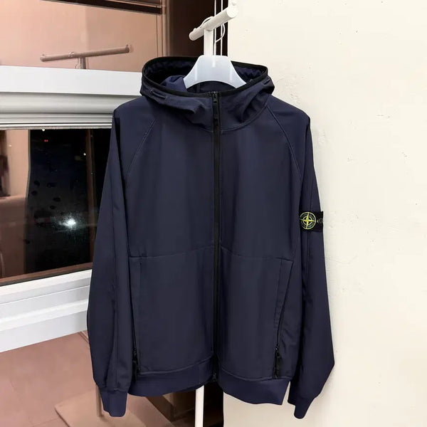 [BUNJANG] Stone Island Softshell Hooded Jacket Navy (XXL) / [2XL size] *정품* 스톤아일랜드 소프트쉘 후드 자켓