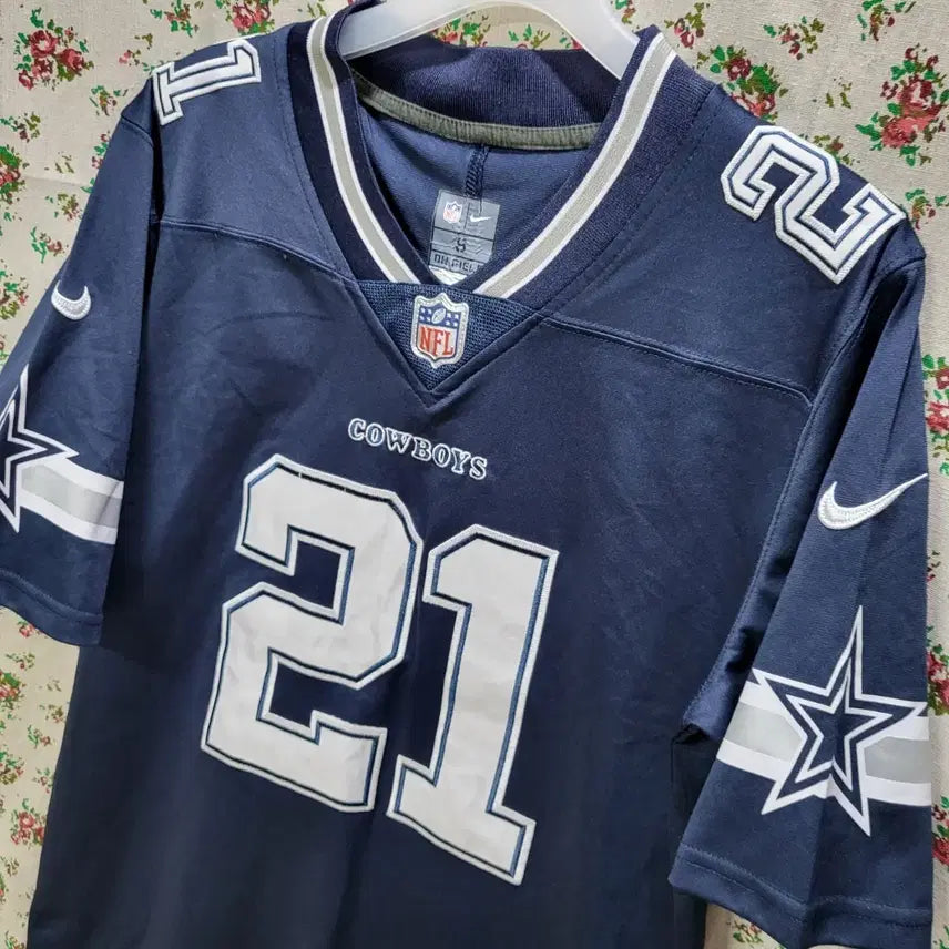 [BUNJANG] Nike Dallas Cowboys "21 Elliott" NFL Player Jersey (Size S, Overfit) / 608 ) 정품 S급 나이키 카우보이스 21번 엘리엇 져지 S 오버핏 크게나옴 20만