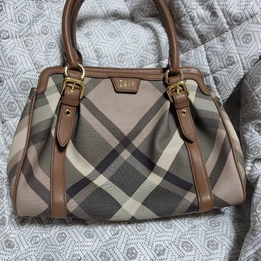 [BUNJANG] Daks Check Pattern Tote Bag / 닥스 가방