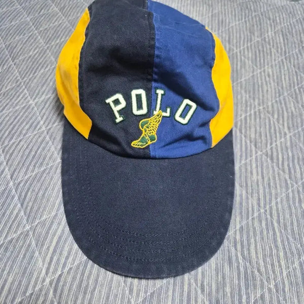 [BUNJANG] Polo Ralph Lauren Color Block Long Bill Cap Hat / 폴로 랄프로렌 컬러 블록 롱빌 캡 모자