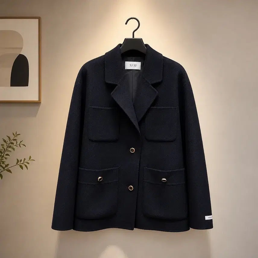 [BUNJANG] SJSJ 2021 Cashmere Blend Handmade Coat / 한섬 SJSJ 2021 캐시미어 혼방 핸드메이드 코트 76-90-155사이즈