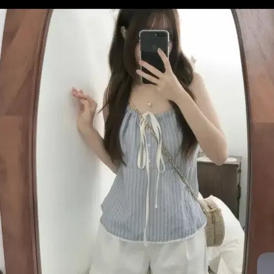[BUNJANG] Sky Blue Sleeveless Top / 스카이블루 나시