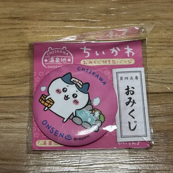 [BUNJANG] Cheekawa Hachiware Onsen Limited Edition Fortune Telling Can Badge / 치이카와 하치와레 온천지 한정 점괘 포함 캔뱃지