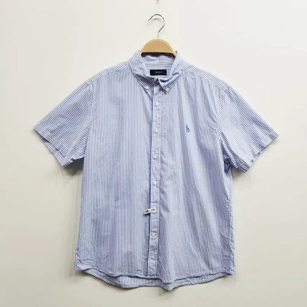[BUNJANG] HAZZENEYS Men's Striped Short Sleeve Shirt Size 105 / 해지스 반팔 셔츠 105 남자 반팔 남방 105