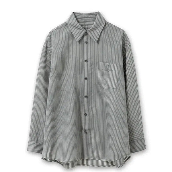 [BUNJANG] Wooyoungmi 25ss Grey Sheer Stripe Shirt / [구매] 우영미 / 25ss 그레이 시어 스트라이프 셔츠 44