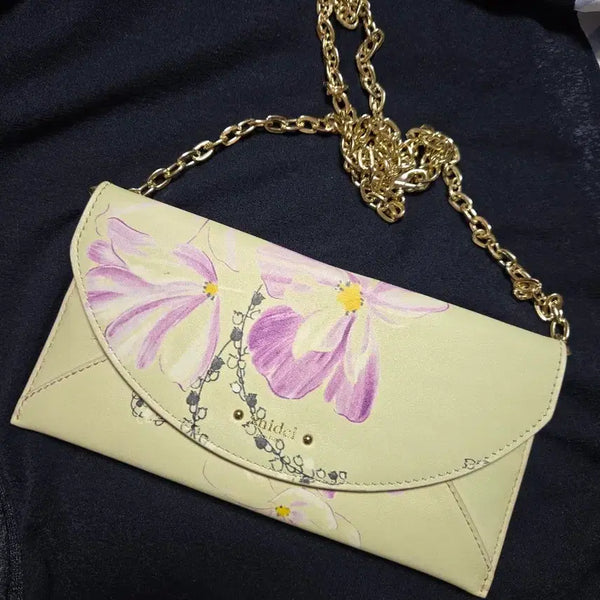 [BUNJANG] Floral Chain Crossbody Wallet / 꽃무늬 체인 크로스지갑