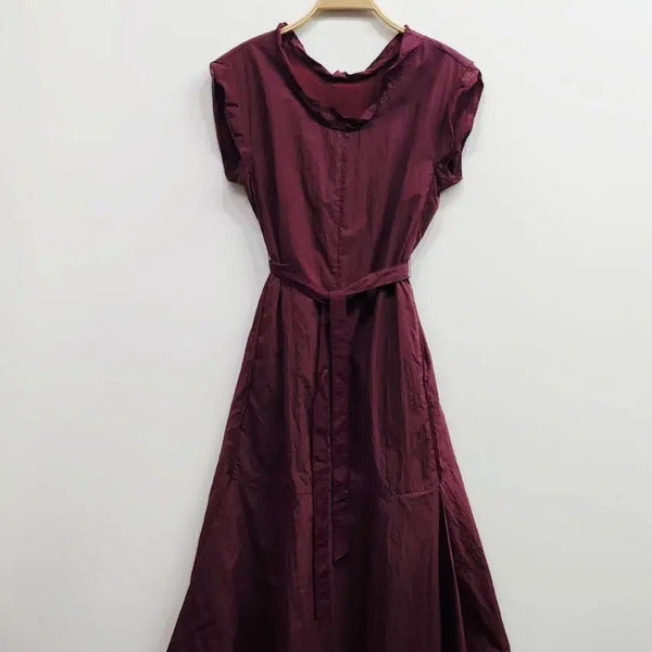 [BUNJANG] Mine Nylon 100% Long Dress (Size 55) / 마인 바스락 원피스 여자 55 한섬 롱원피스 55