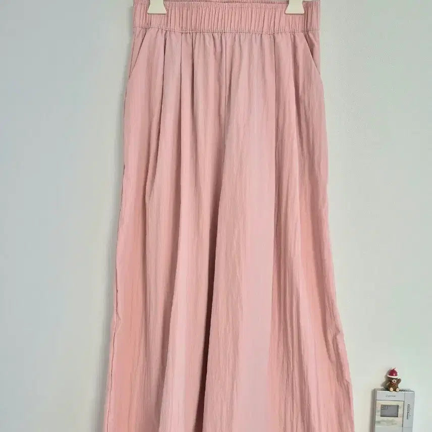 [BUNJANG] Cooling Skirt Pants (Pink) - Wide Leg / 여름 쿨링 치마바지 (핑크)/ 와이드바지