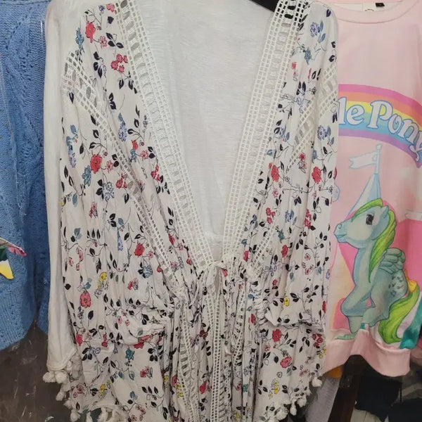 [BUNJANG] Imported Floral Tassel Gown / 수입 플로랄테슬 가운