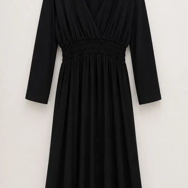 [BUNJANG] ZARA Black V-Neck Long Dress / ZARA 자라 블랙 브이넥 원피스