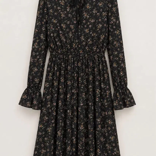 [BUNJANG] MIXXO Floral Pattern Long Dress / MIXXO 플라워 패턴 롱 원피스