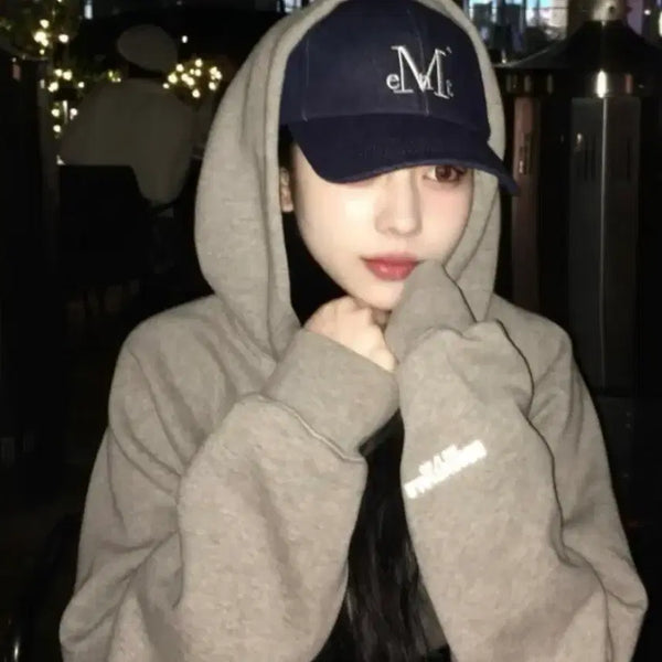 [BUNJANG] EM Logo Navy Baseball Cap / 네이비 모자