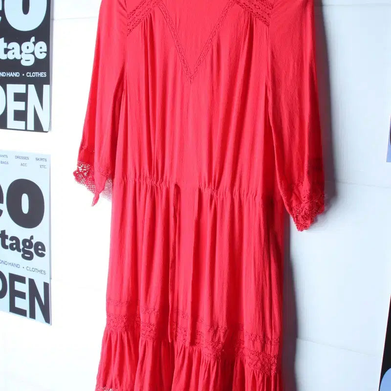[BUNJANG] Maje Dress Pink Rayon Nomcore / W(S-M) 마쥬 드레스 원피스 작은이염 핑크 레이온 놈코어-H36298