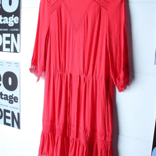 [BUNJANG] Maje Dress Pink Rayon Nomcore / W(S-M) 마쥬 드레스 원피스 작은이염 핑크 레이온 놈코어-H36298