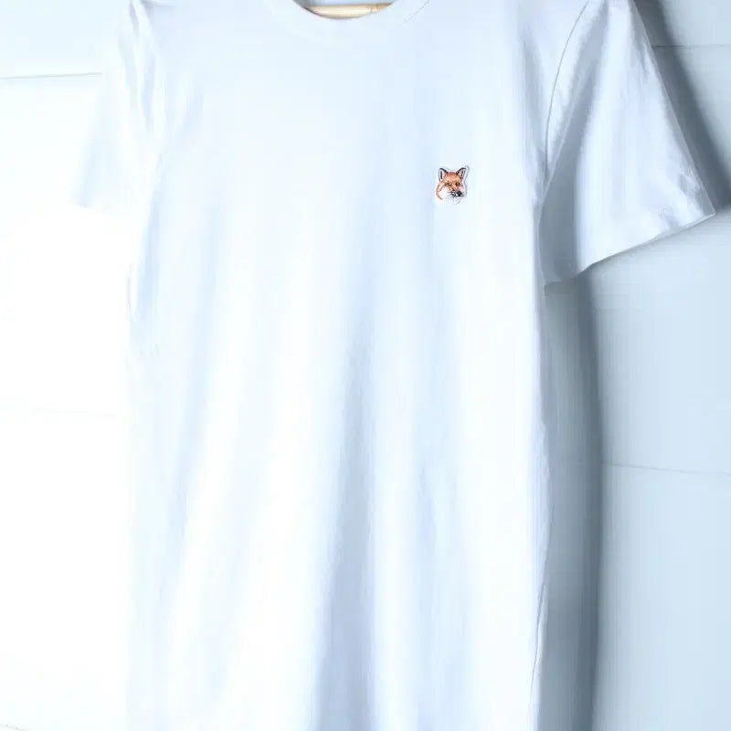 [BUNJANG] Maison Kitsuné Small Fox Logo Short-Sleeve T-Shirt White / (S-M) 메종키츠네 반팔 티셔츠 스몰 폭스로고 화이트 놈코어-H36300