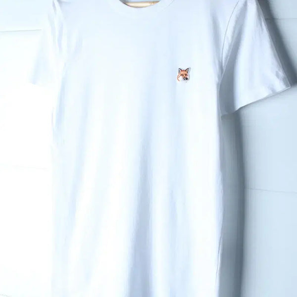 [BUNJANG] Maison Kitsuné Small Fox Logo Short-Sleeve T-Shirt White / (S-M) 메종키츠네 반팔 티셔츠 스몰 폭스로고 화이트 놈코어-H36300