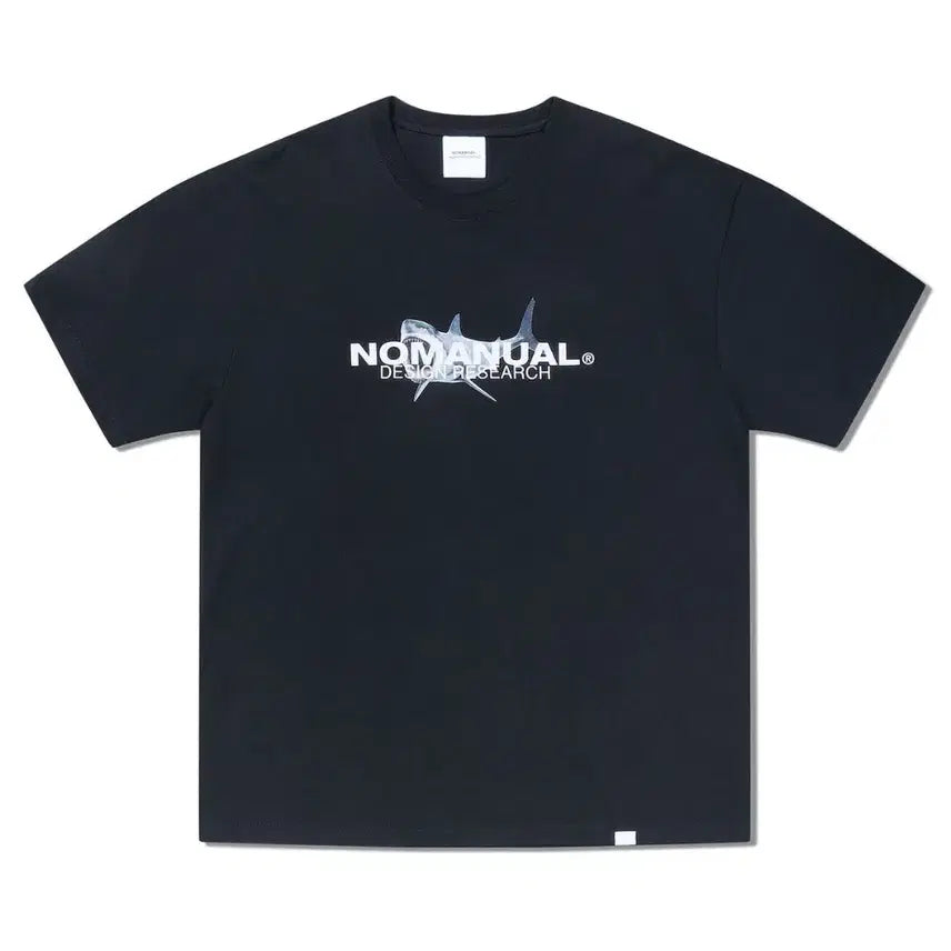 [BUNJANG] No Manual Shark Graphic T-shirt Black S / 노매뉴얼 상어 반팔 티셔츠 블랙 s