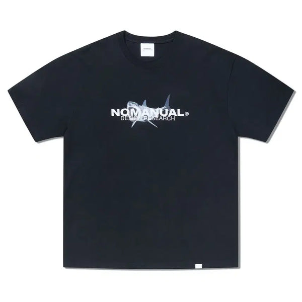 [BUNJANG] No Manual Shark Graphic T-shirt Black S / 노매뉴얼 상어 반팔 티셔츠 블랙 s