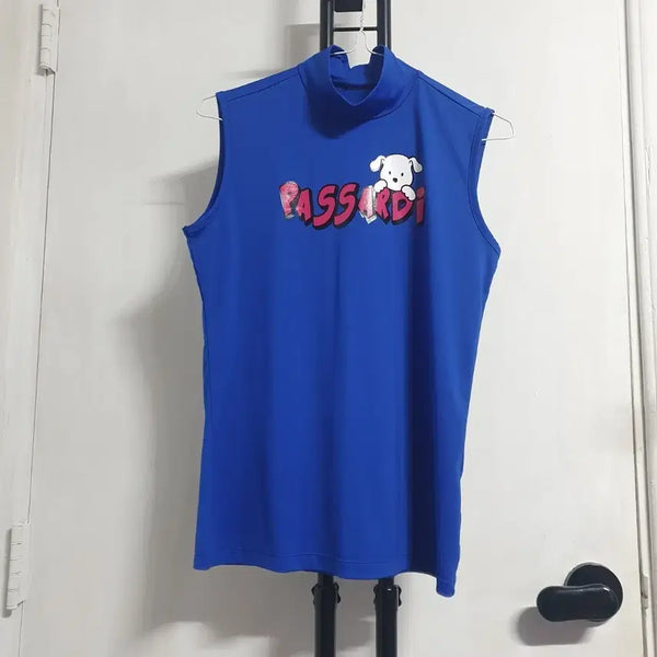 [BUNJANG] Fascino Golf Women's Sleeveless Polo Shirt Blue Size 55 / 파사디골프 여성55 기능성 민소매 블루